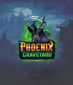 An immersive view of ELK Studios' Phoenix Graveyard slot, with its hauntingly beautiful graveyard and phoenix symbols. This image captures the slot's innovative expanding reels, alongside its stunning symbols and supernatural theme. The design reflects the game's theme of rebirth and immortality, appealing for those fascinated by mythology.